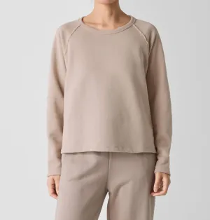 Organic Cotton French Terry Box Top In Wheat