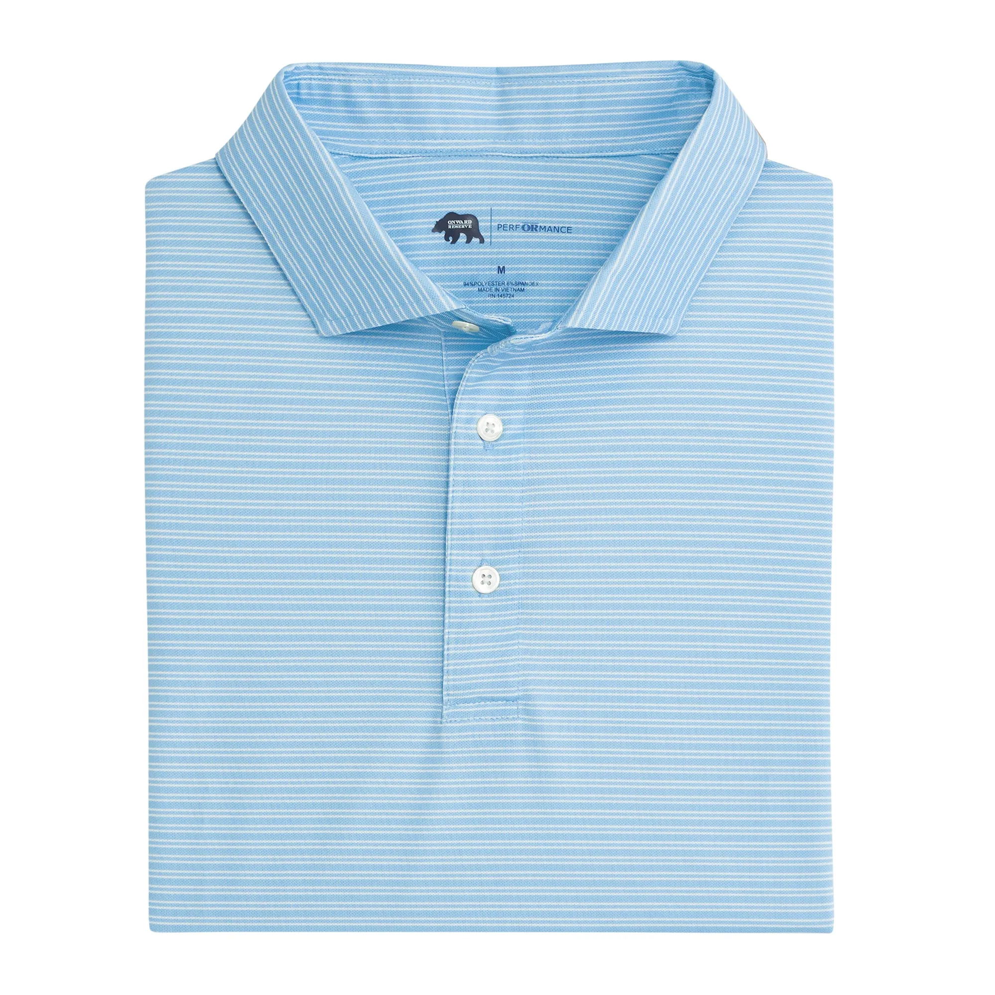 Pairing Stripe Performance Pique Polo - Dutch Canal