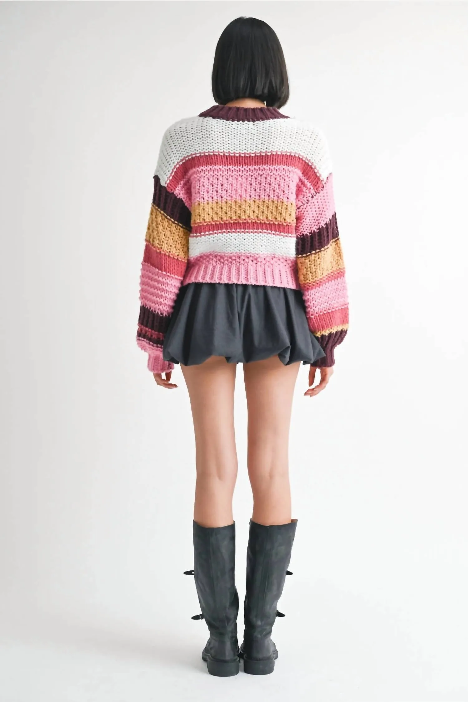 Party Sweater In Pink Multi