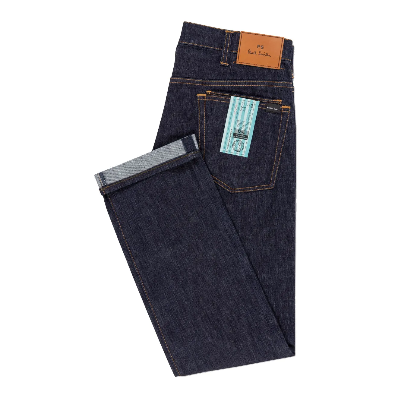 Paul Smith Standard-Fit Crosshatch Stretch Jeans Indigo-Rinse
