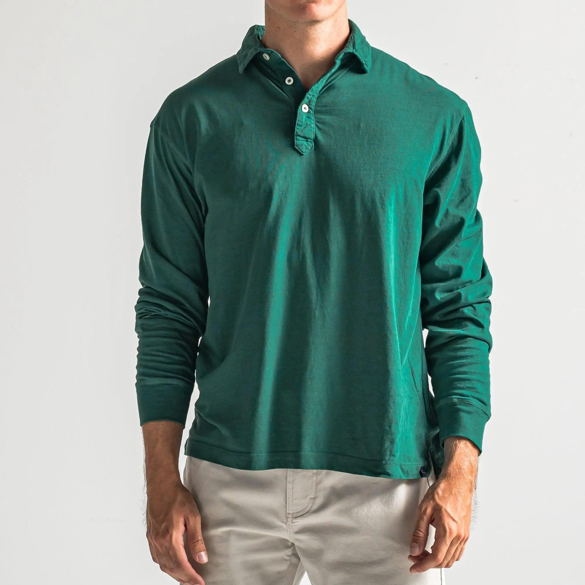 Perry Long Sleeve Polo - Botanical Garden