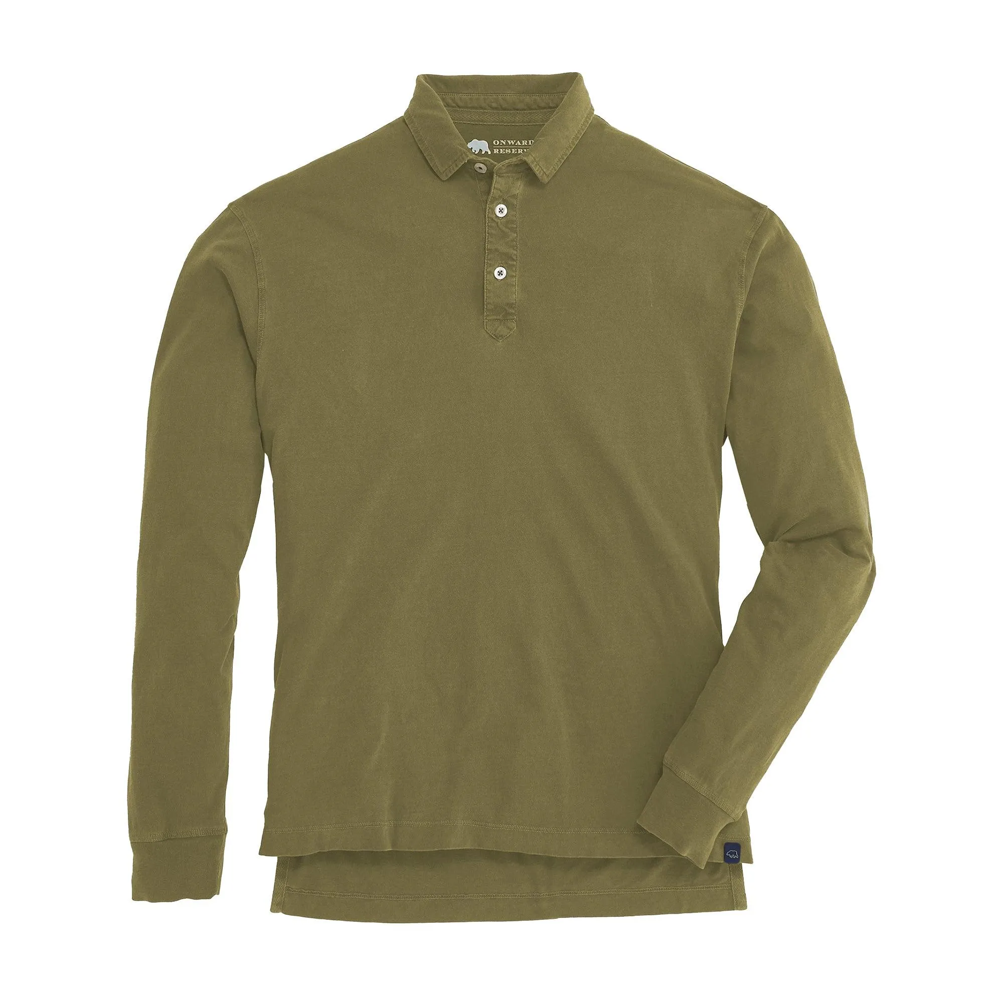 Perry Long Sleeve Polo - Olive