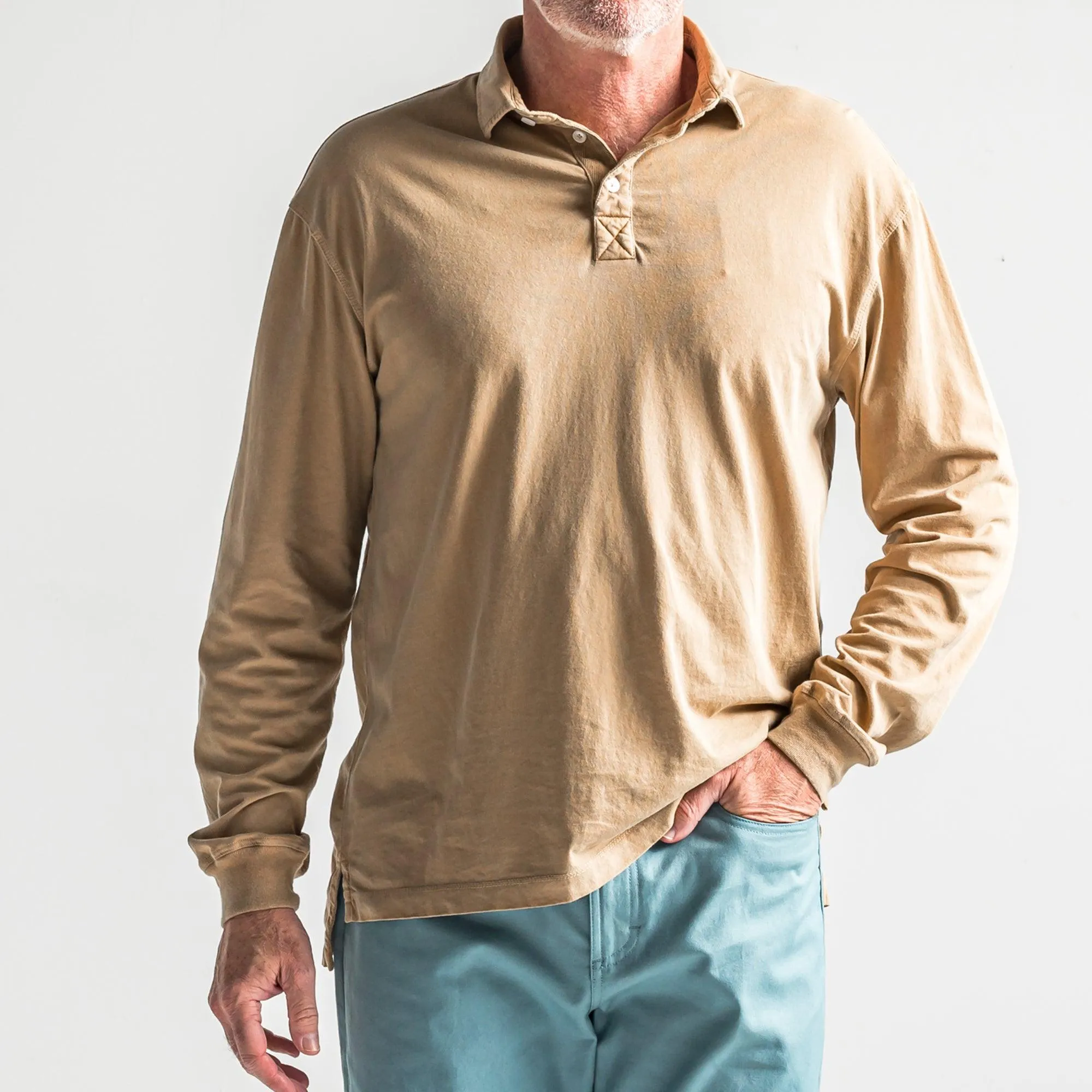 Perry Long Sleeve Polo - Woodthrush