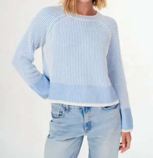 Plaited 2-Tone Sweater In Sky