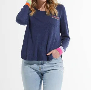 Pocket Detail Sweater In Denim