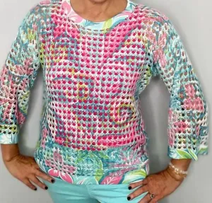 Popover Woven Top In Pink Multi
