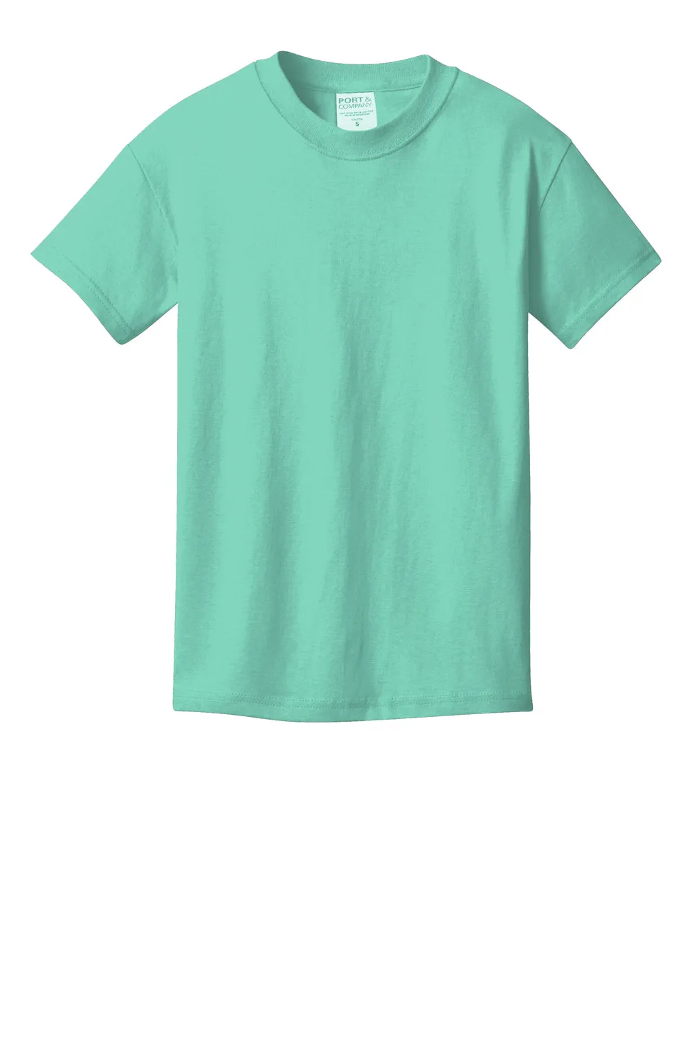 Port & Company Youth Beach Wash Short Sleeve Crewneck T-Shirt - Cool Mint Green