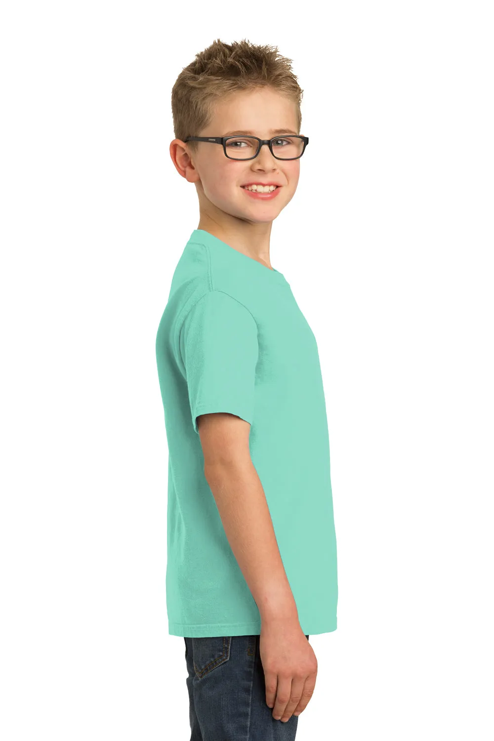 Port & Company Youth Beach Wash Short Sleeve Crewneck T-Shirt - Cool Mint Green