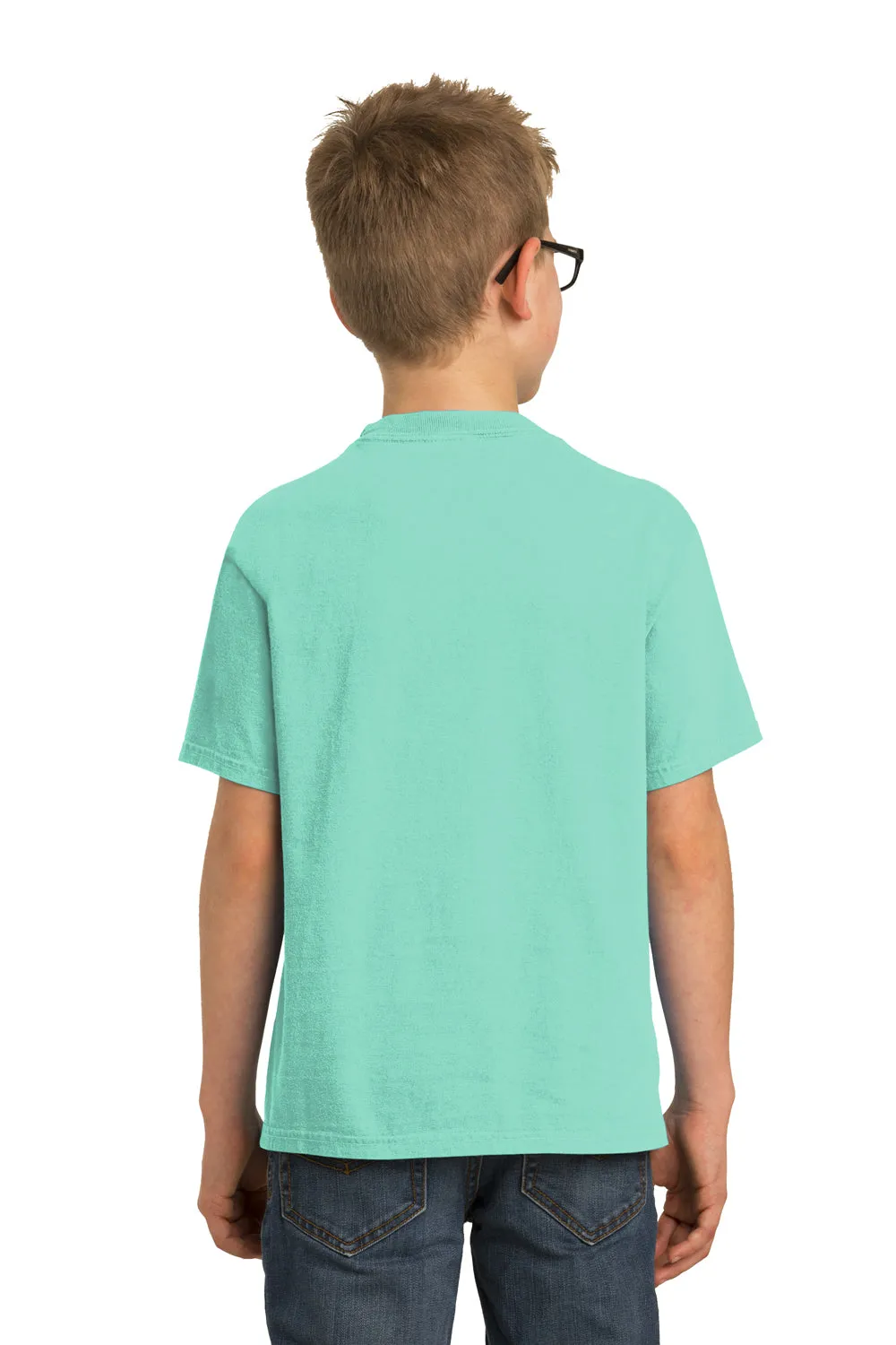 Port & Company Youth Beach Wash Short Sleeve Crewneck T-Shirt - Cool Mint Green