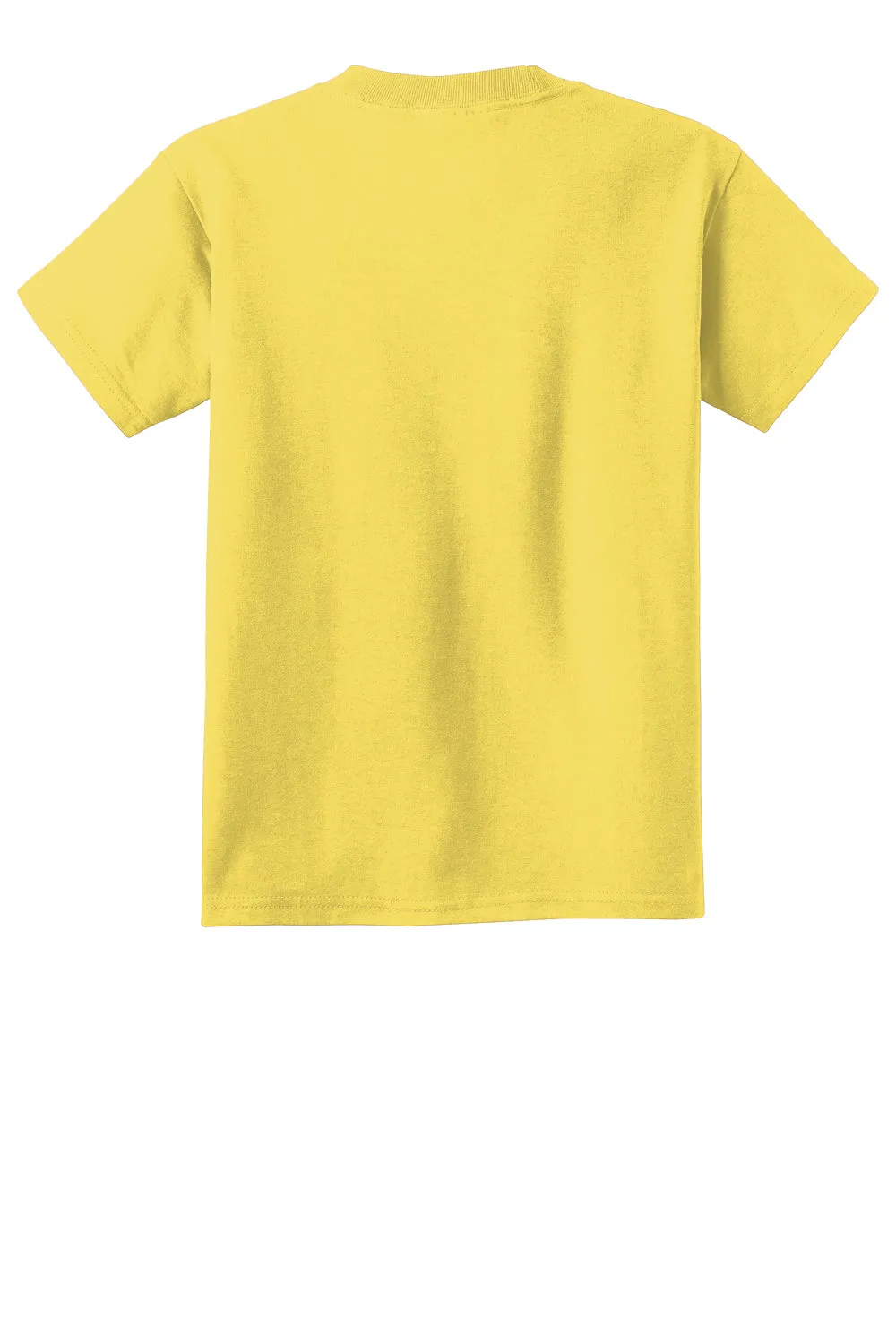 Port & Company Youth Beach Wash Short Sleeve Crewneck T-Shirt - Popcorn Yellow