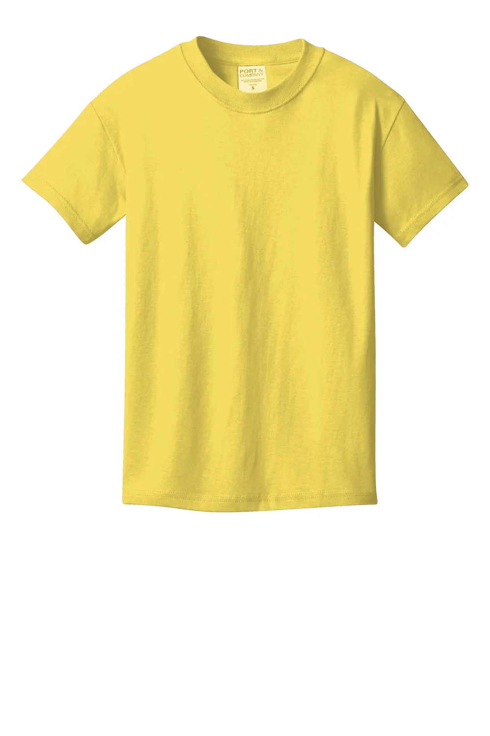 Port & Company Youth Beach Wash Short Sleeve Crewneck T-Shirt - Popcorn Yellow