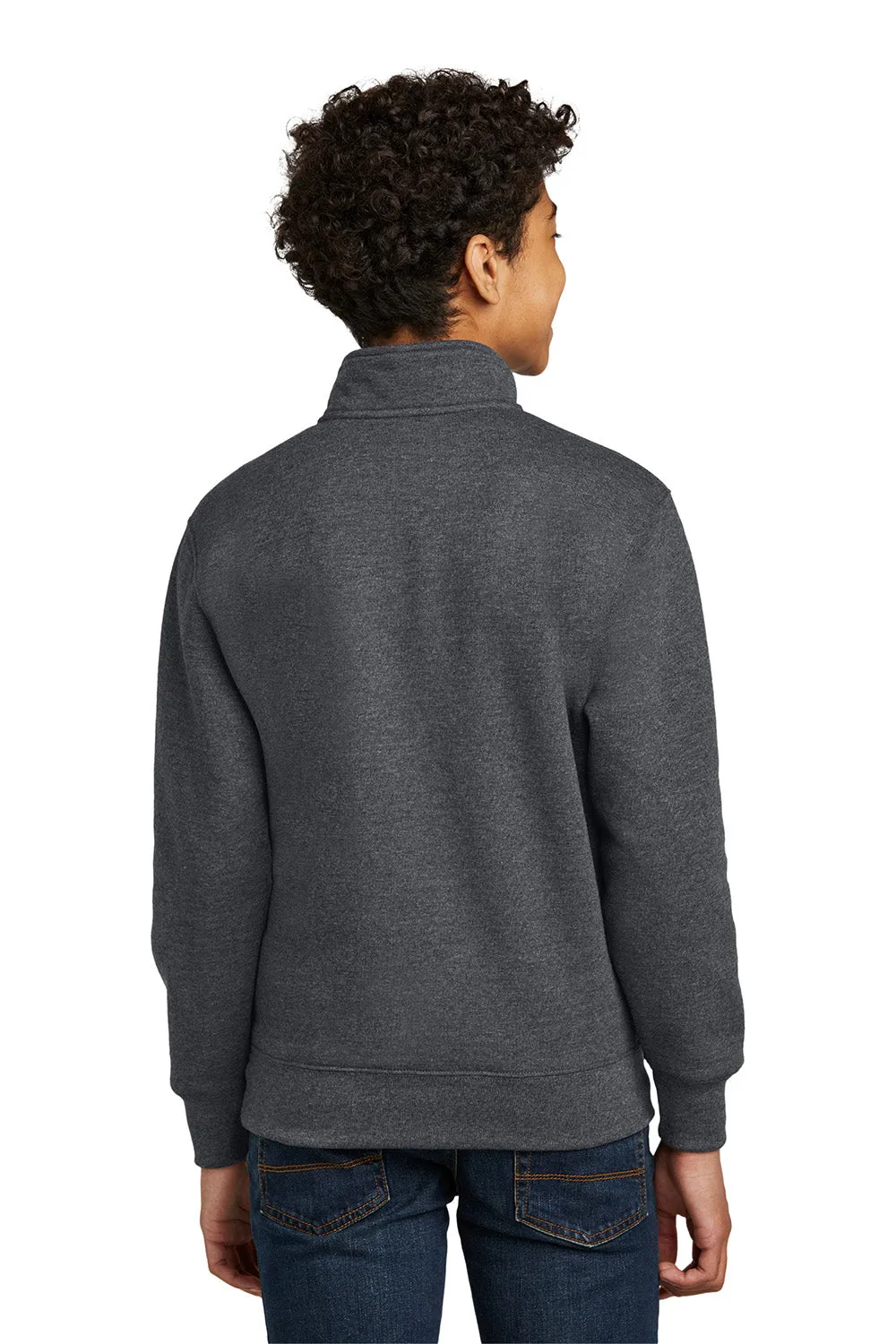 Port & Company Youth Core Fleece 1/4 Zip Sweatshirt - Heather Dark Grey