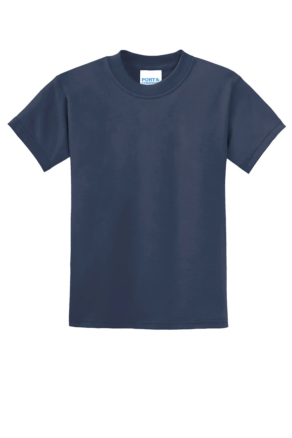Port & Company Youth Core Short Sleeve Crewneck T-Shirt - Navy Blue