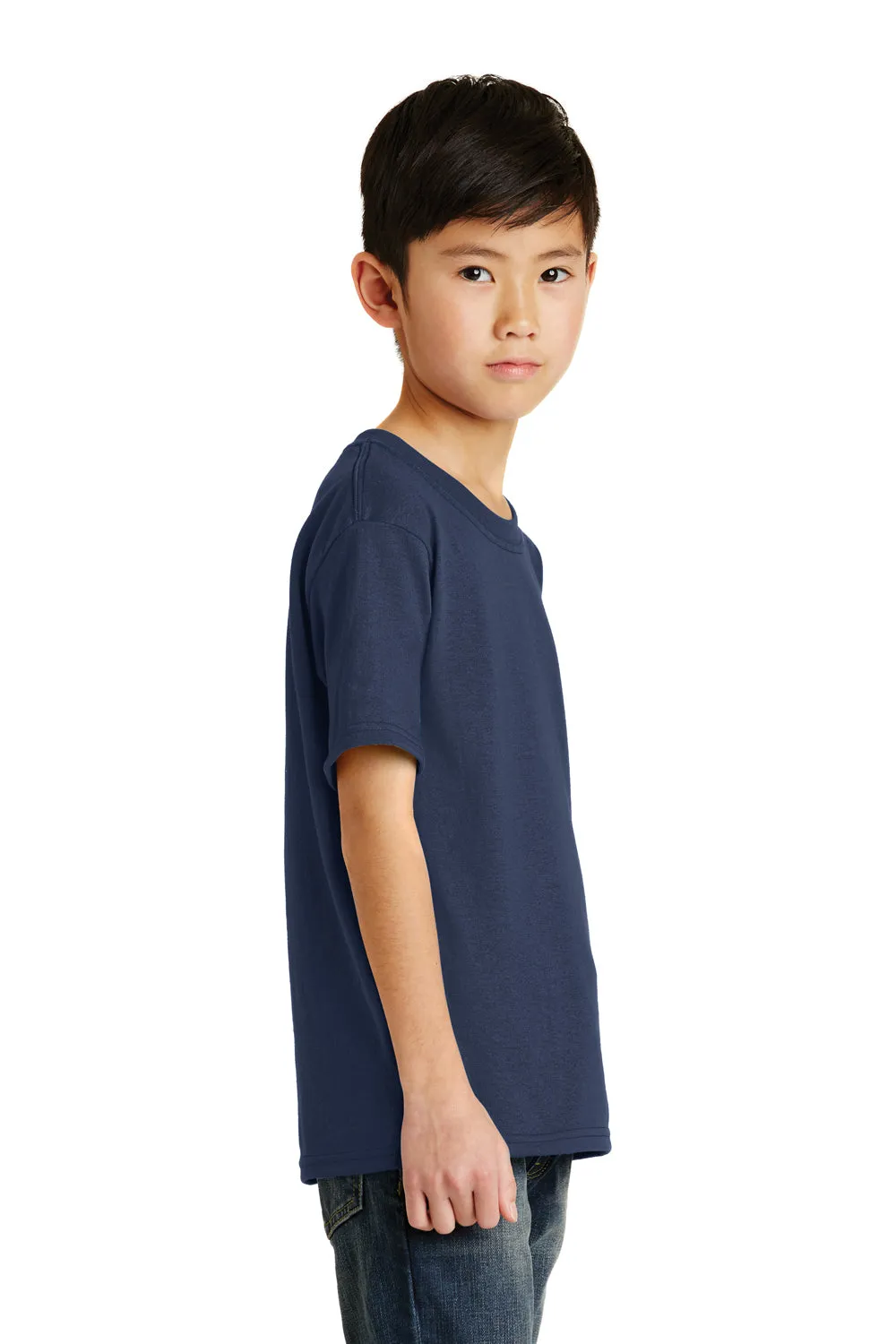 Port & Company Youth Core Short Sleeve Crewneck T-Shirt - Navy Blue