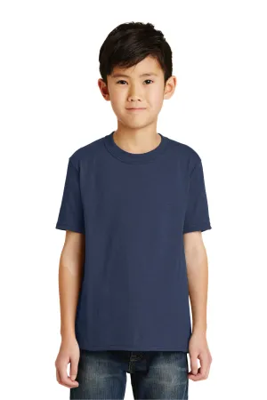 Port & Company Youth Core Short Sleeve Crewneck T-Shirt - Navy Blue