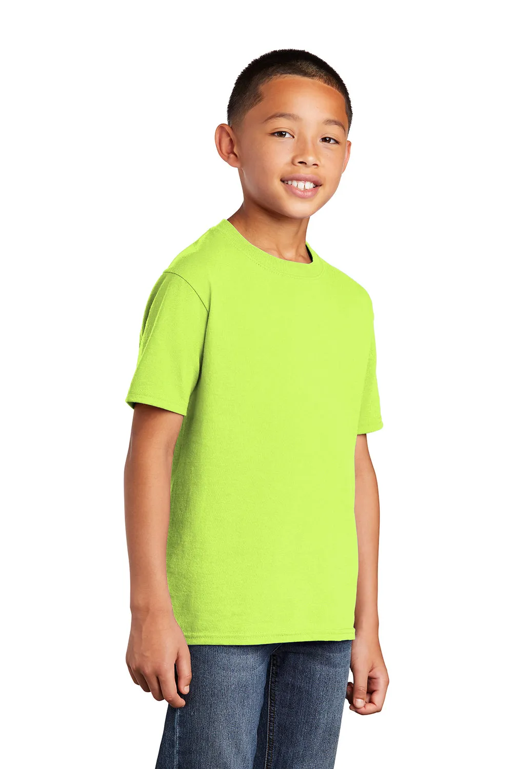Port & Company Youth Core Short Sleeve Crewneck T-Shirt - Neon Yellow