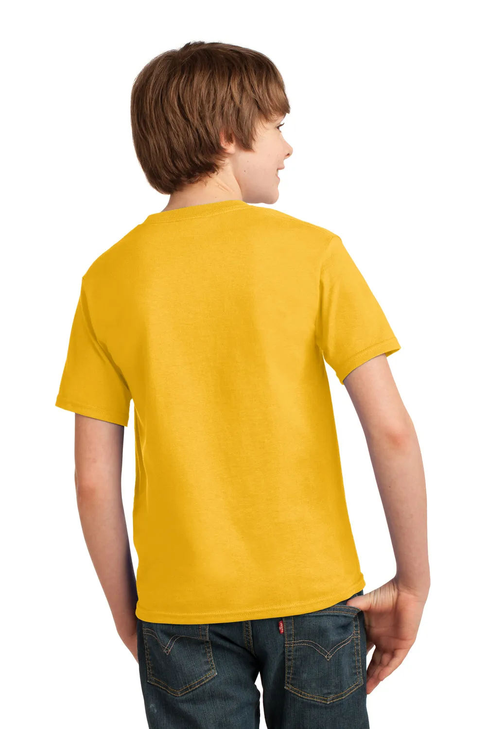 Port & Company Youth Essential Short Sleeve Crewneck T-Shirt - Lemon Yellow