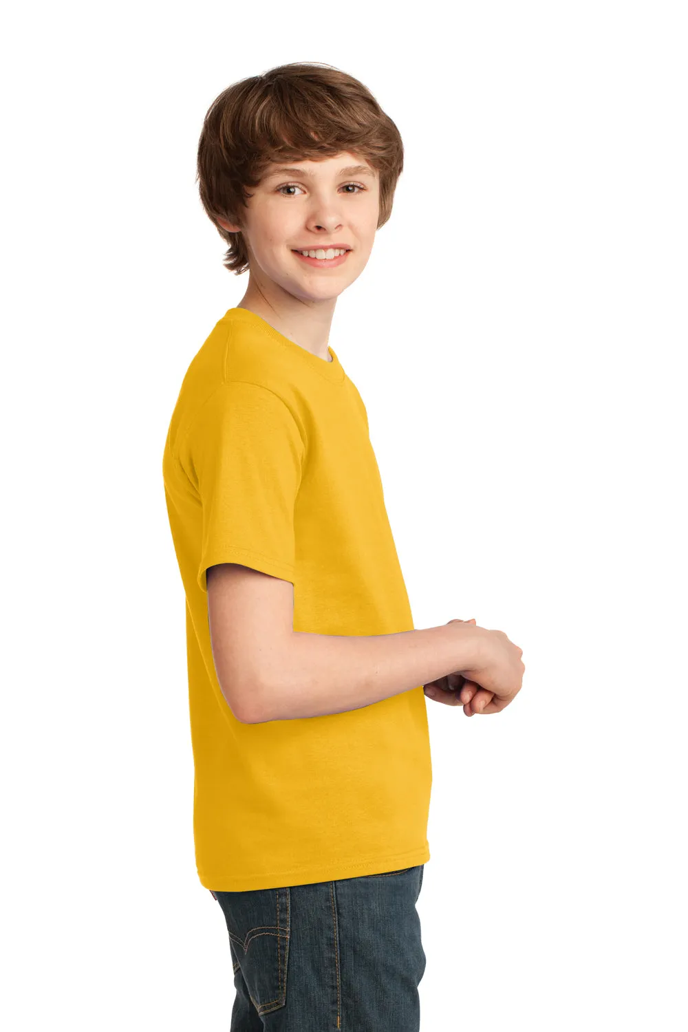 Port & Company Youth Essential Short Sleeve Crewneck T-Shirt - Lemon Yellow