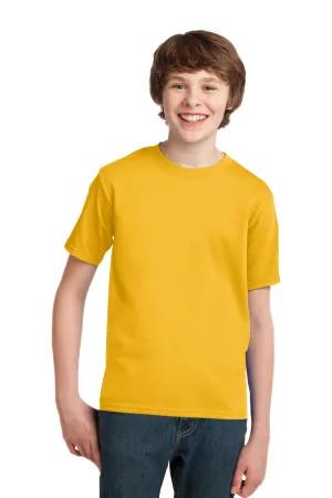 Port & Company Youth Essential Short Sleeve Crewneck T-Shirt - Lemon Yellow