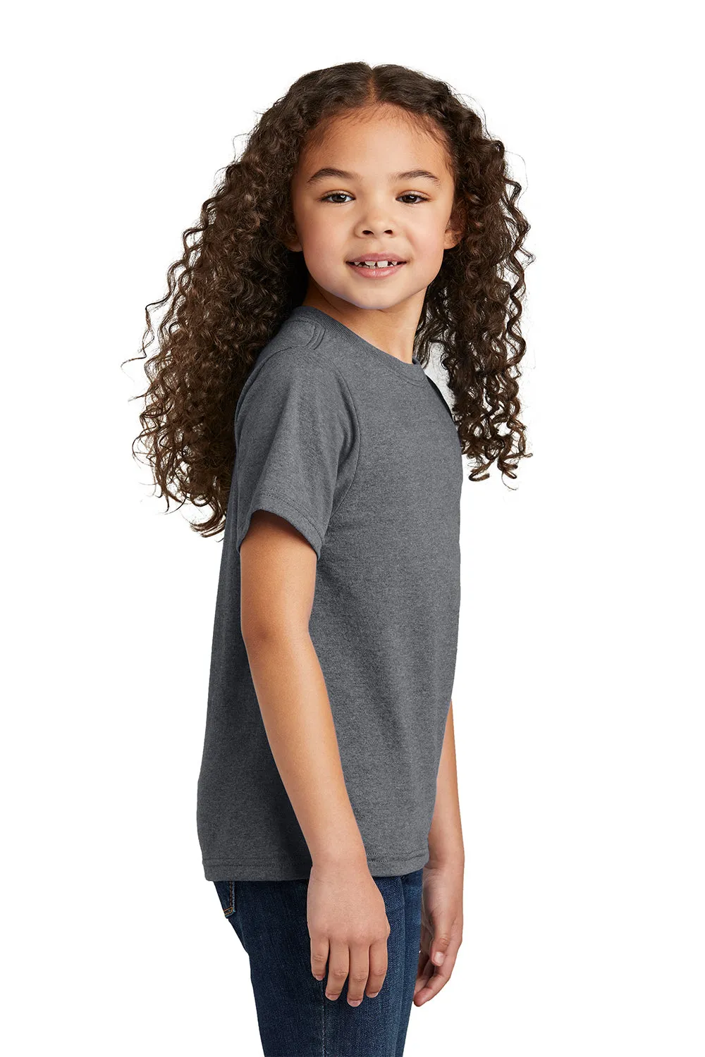 Port & Company Youth Short Sleeve Crewneck T-Shirt - Heather Graphite Grey