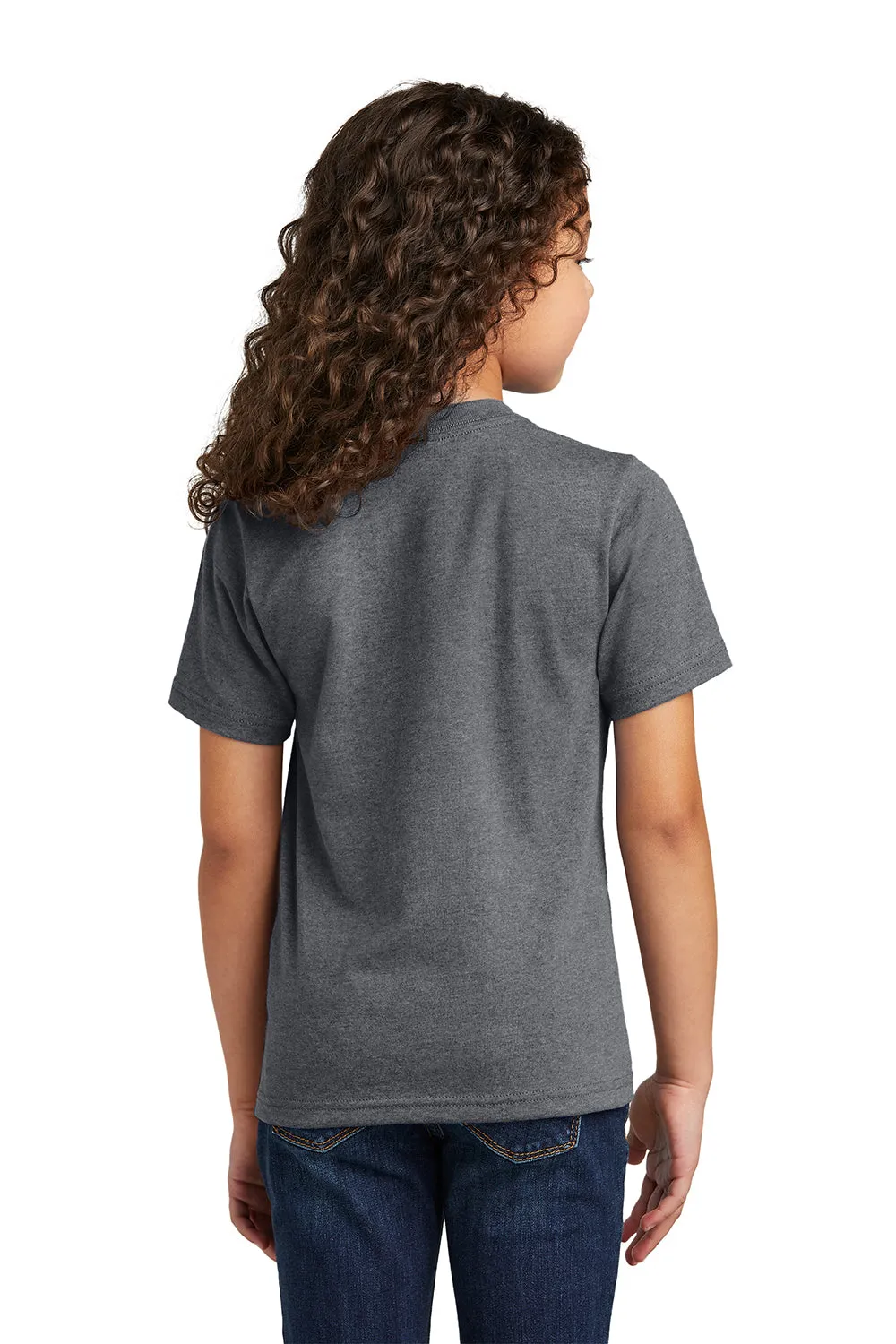 Port & Company Youth Short Sleeve Crewneck T-Shirt - Heather Graphite Grey