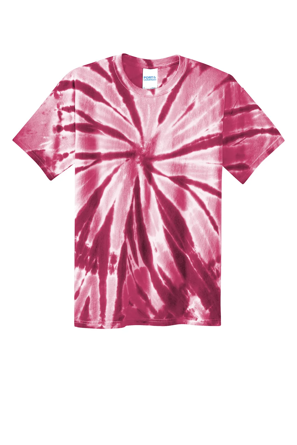 Port & Company Youth Tie-Dye Short Sleeve Crewneck T-Shirt - Maroon