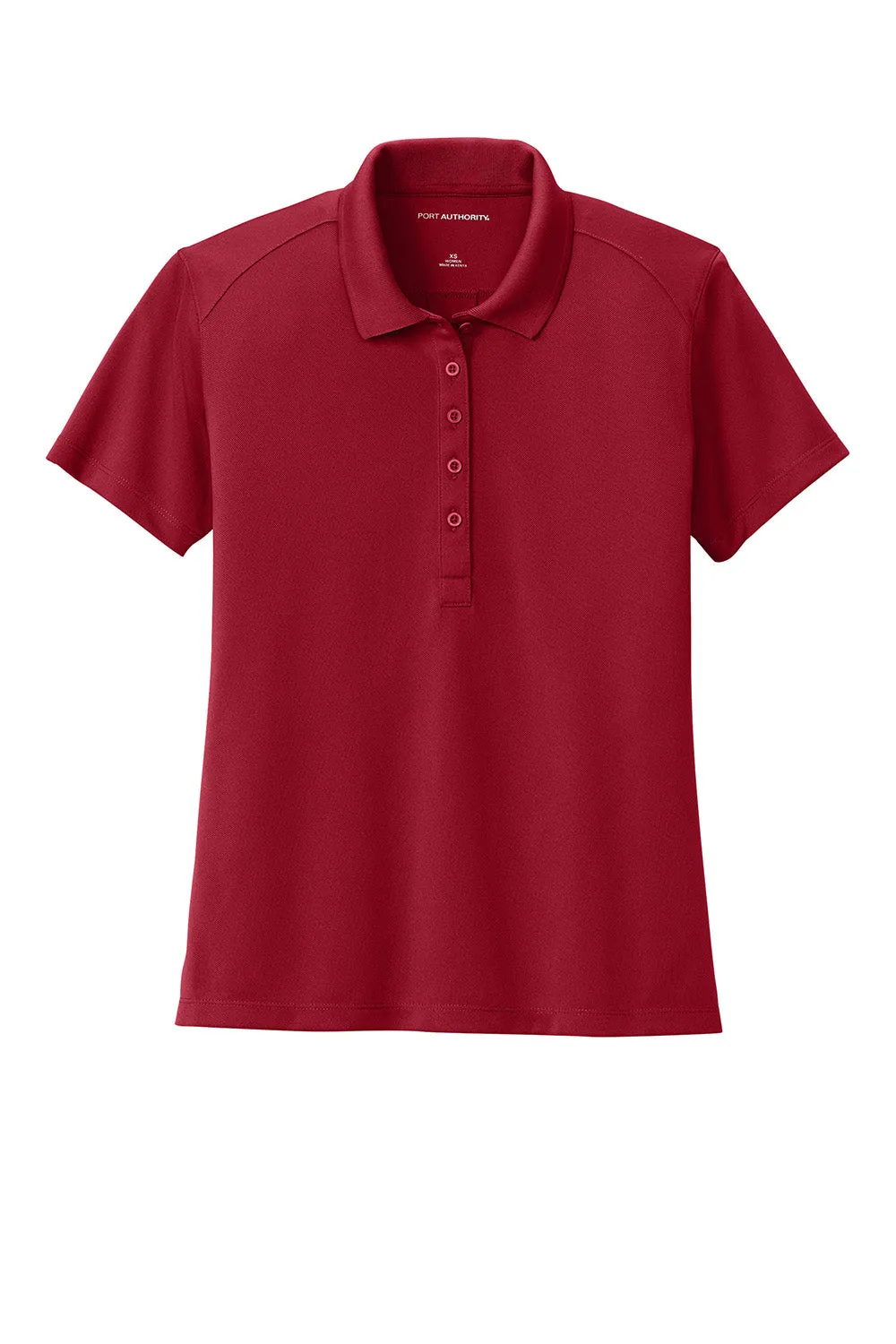 Port Authority Womens Wearever Moisture Wicking Pique Short Sleeve Polo Shirt - Rich Red