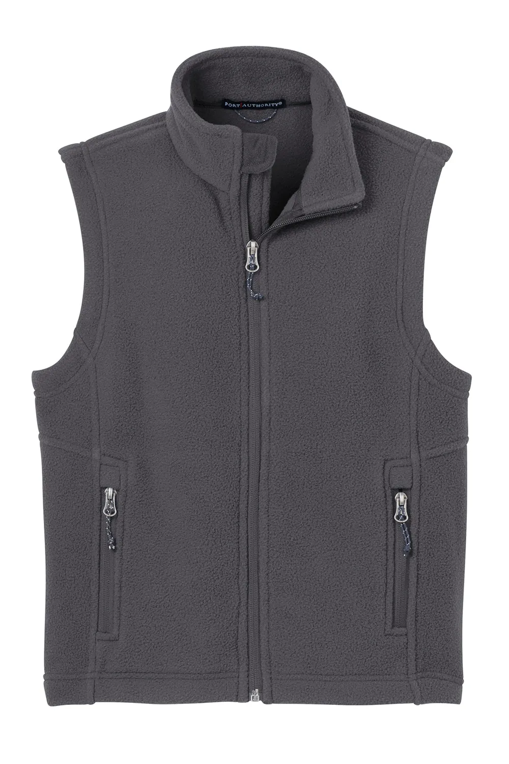 Port Authority Youth Full Zip Fleece Vest - Iron Grey - Closeout