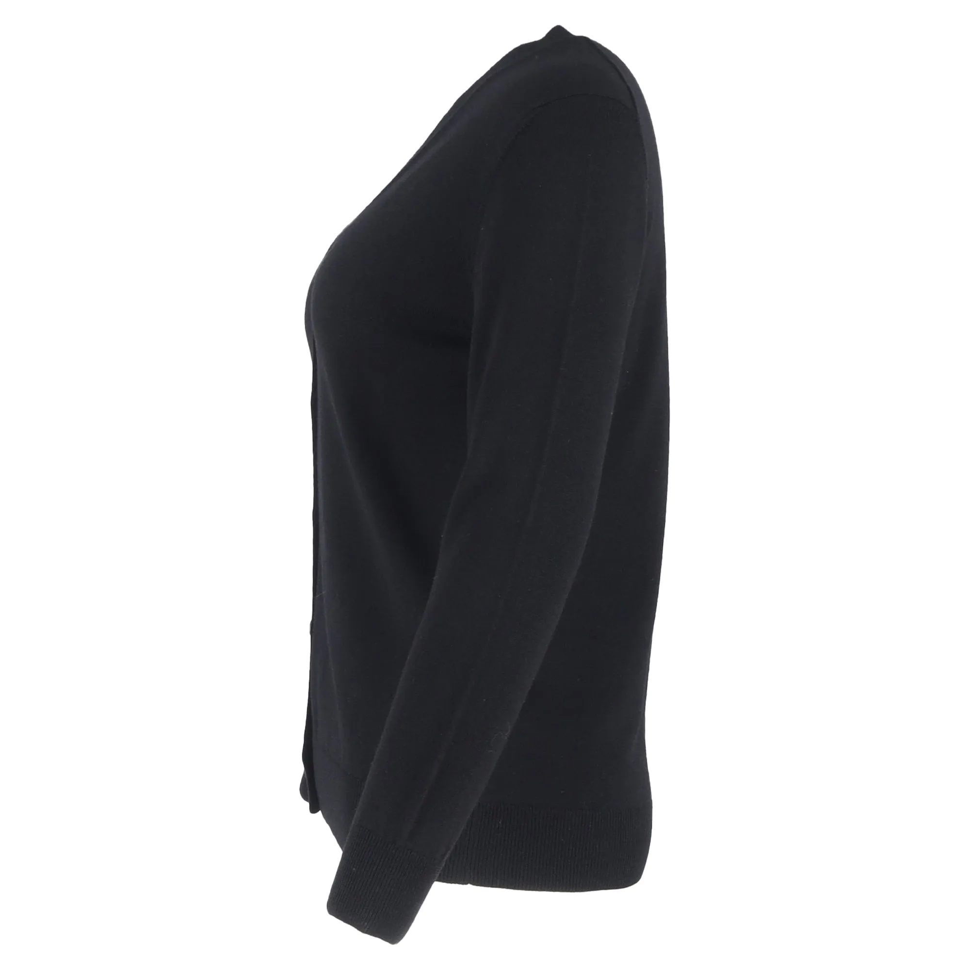 Prada Buttoned Cardigan in Black Wool