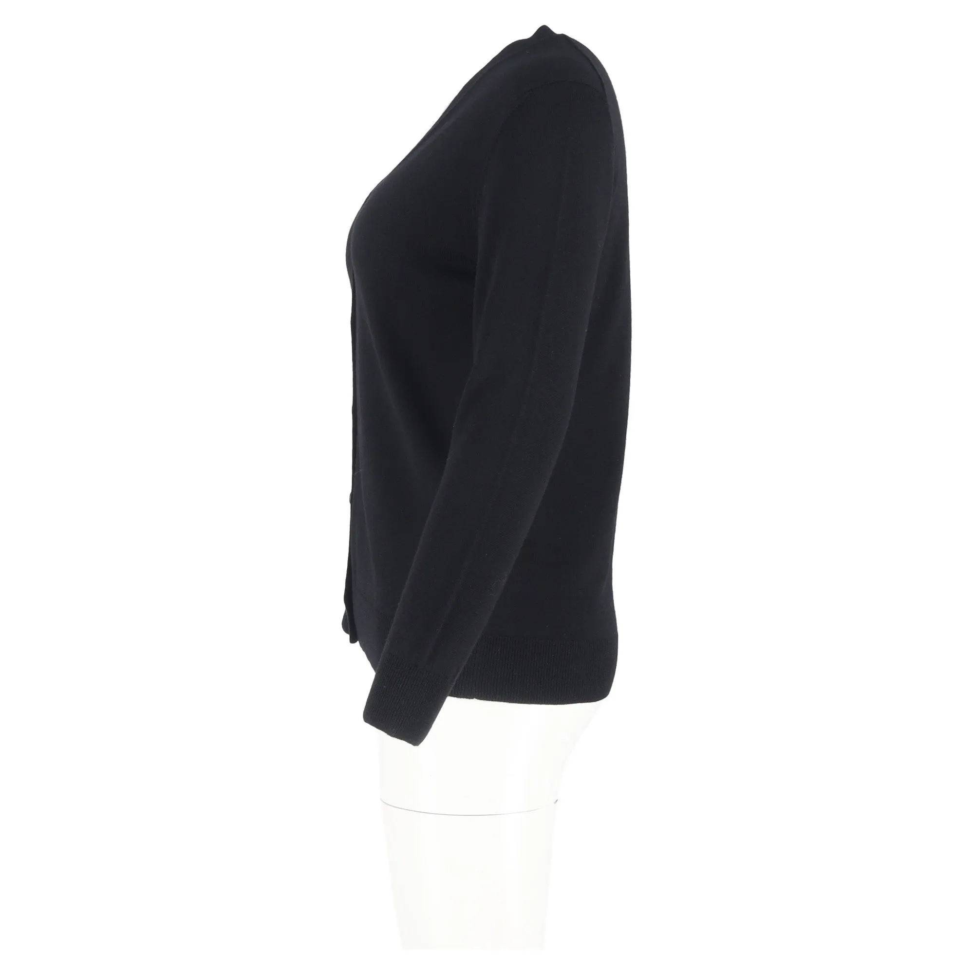Prada Buttoned Cardigan in Black Wool