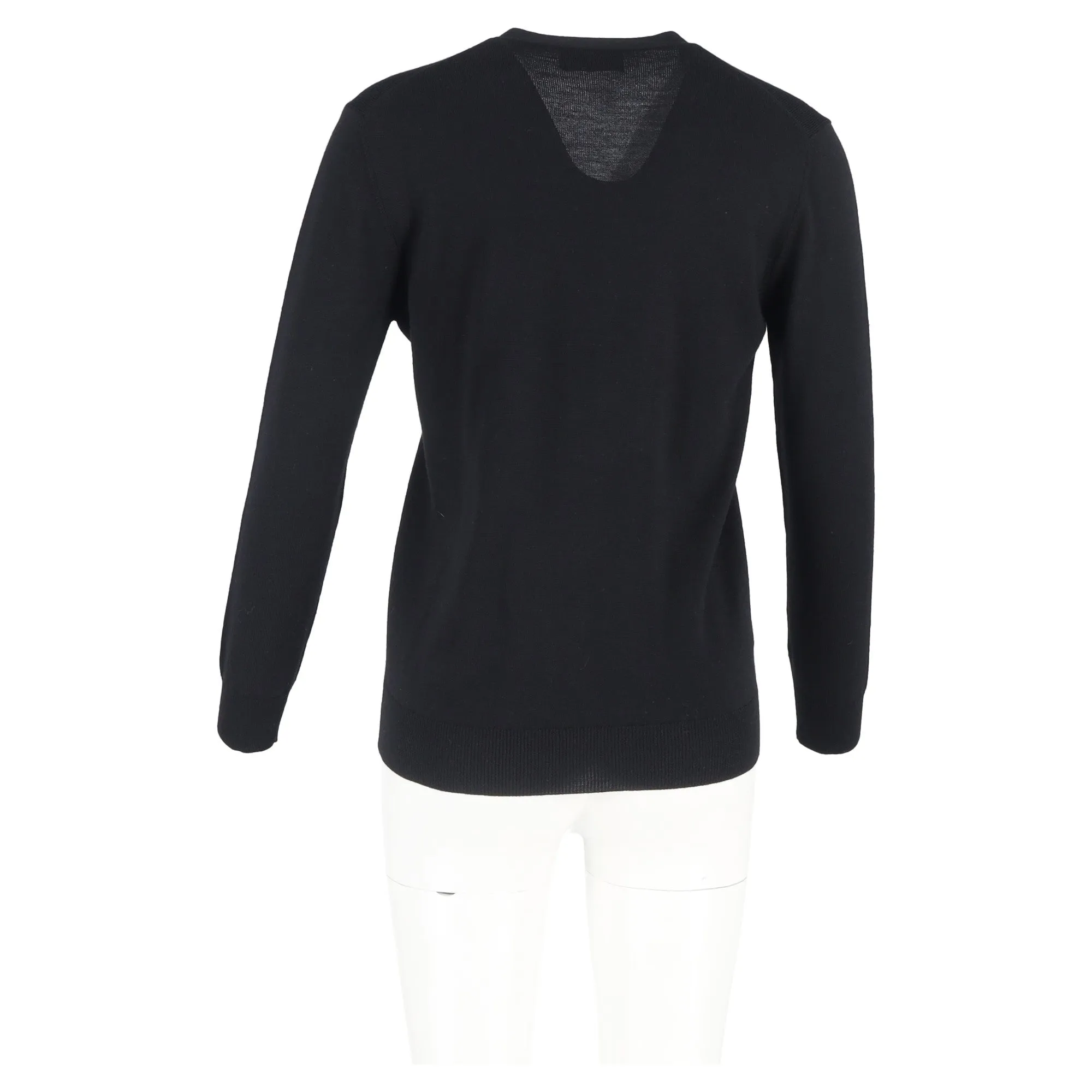 Prada Buttoned Cardigan in Black Wool