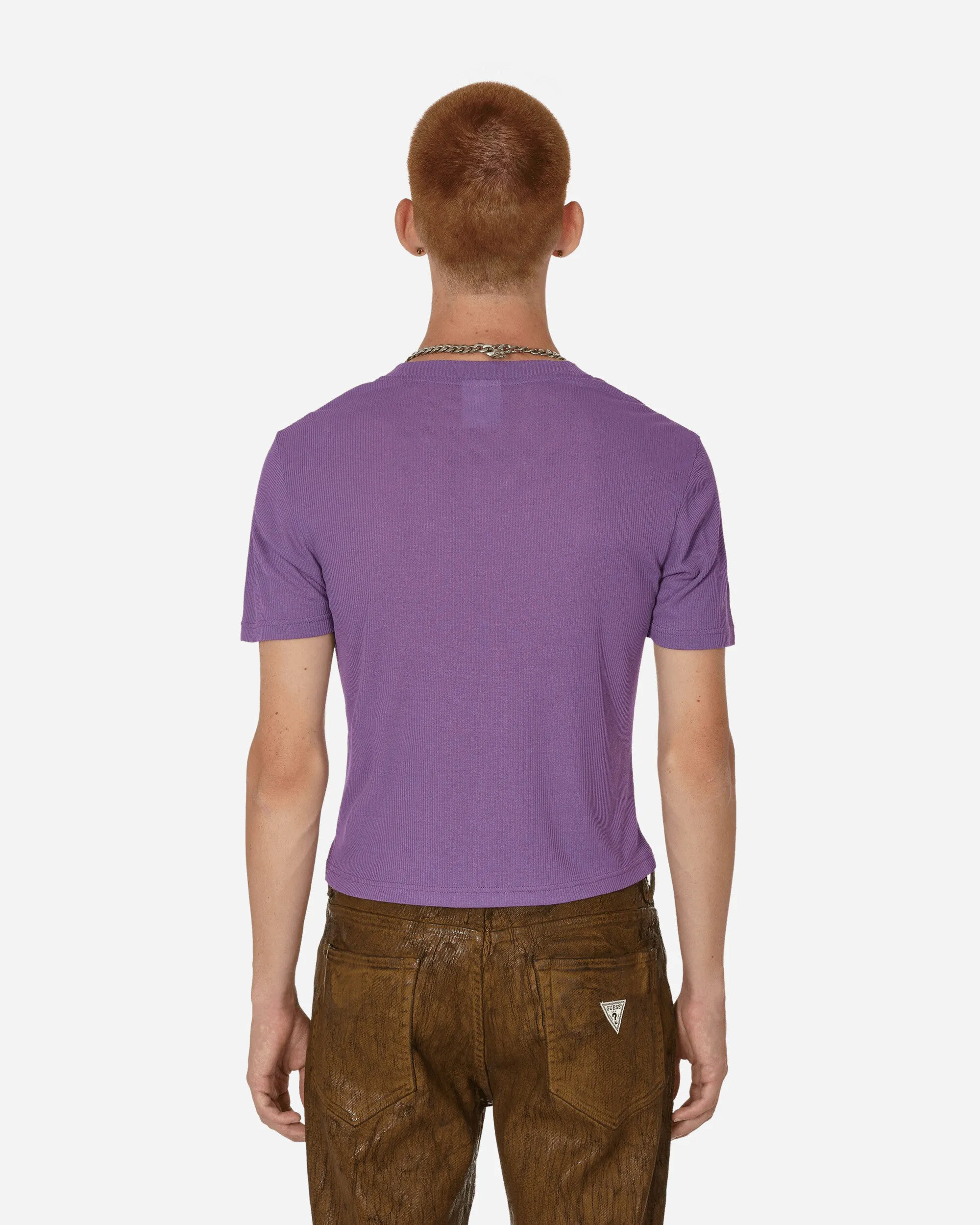 Printed Rib T-Shirt Purple