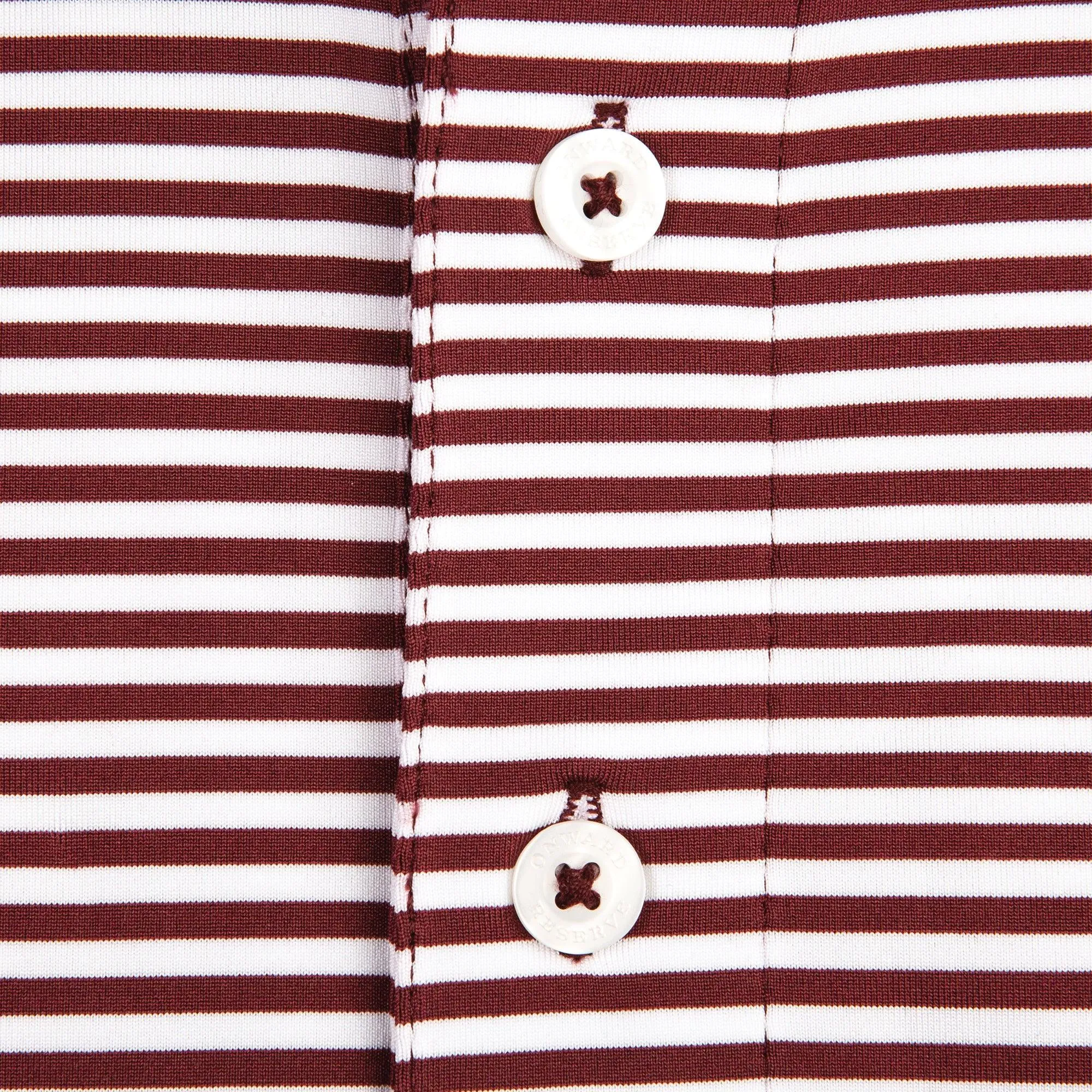Pro Stripe Performance Polo - Maroon/White