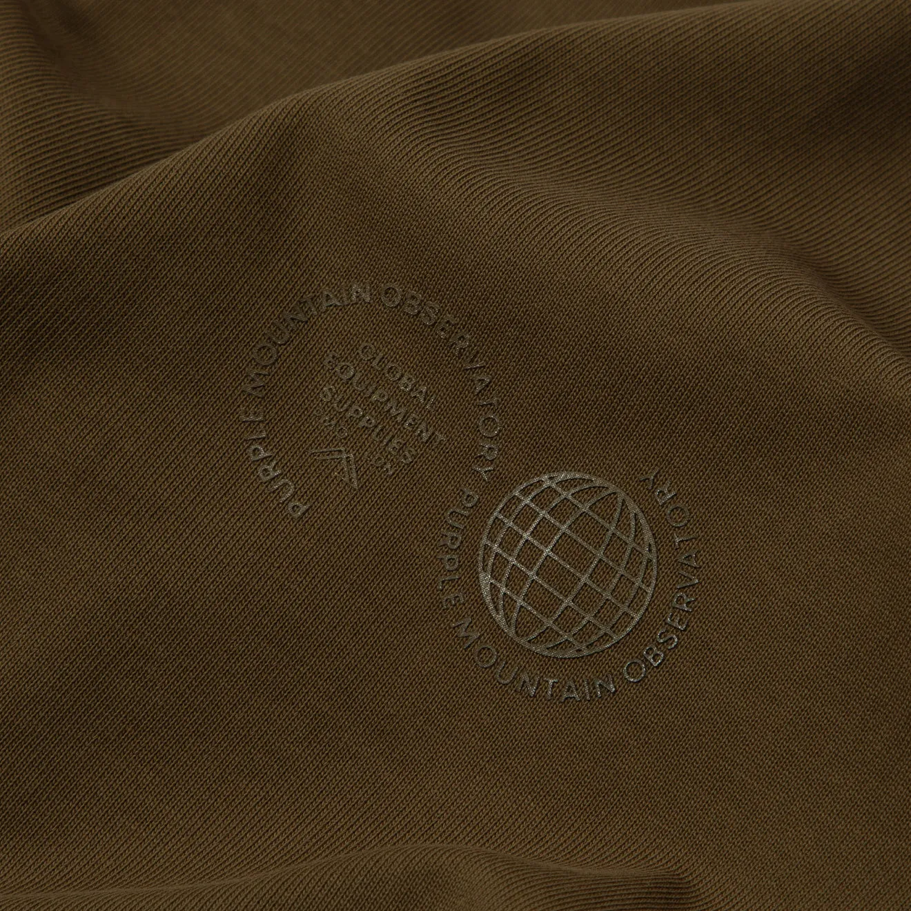 Purple Mountain Observatory Tonal Logo S/S Tee Khaki