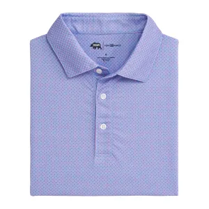 Range Printed Performance Polo - Flamingo Plume
