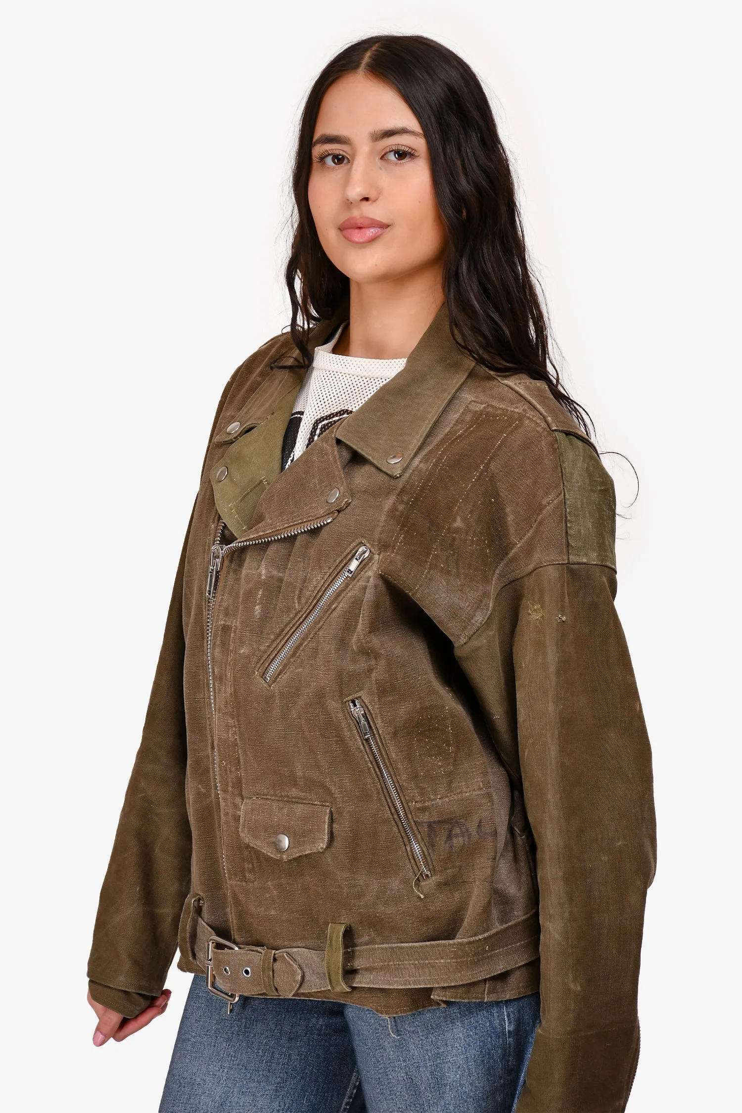 Readymade Khaki Cotton Aviator Jacket Mens Size 2