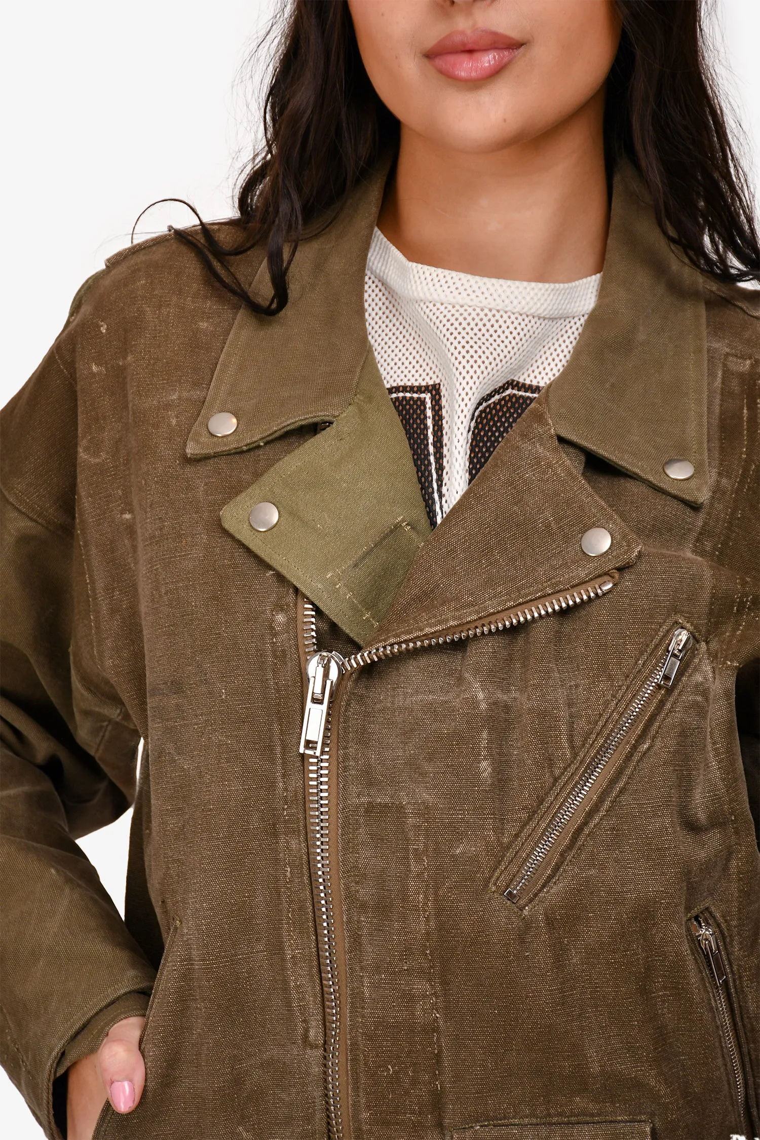 Readymade Khaki Cotton Aviator Jacket Mens Size 2