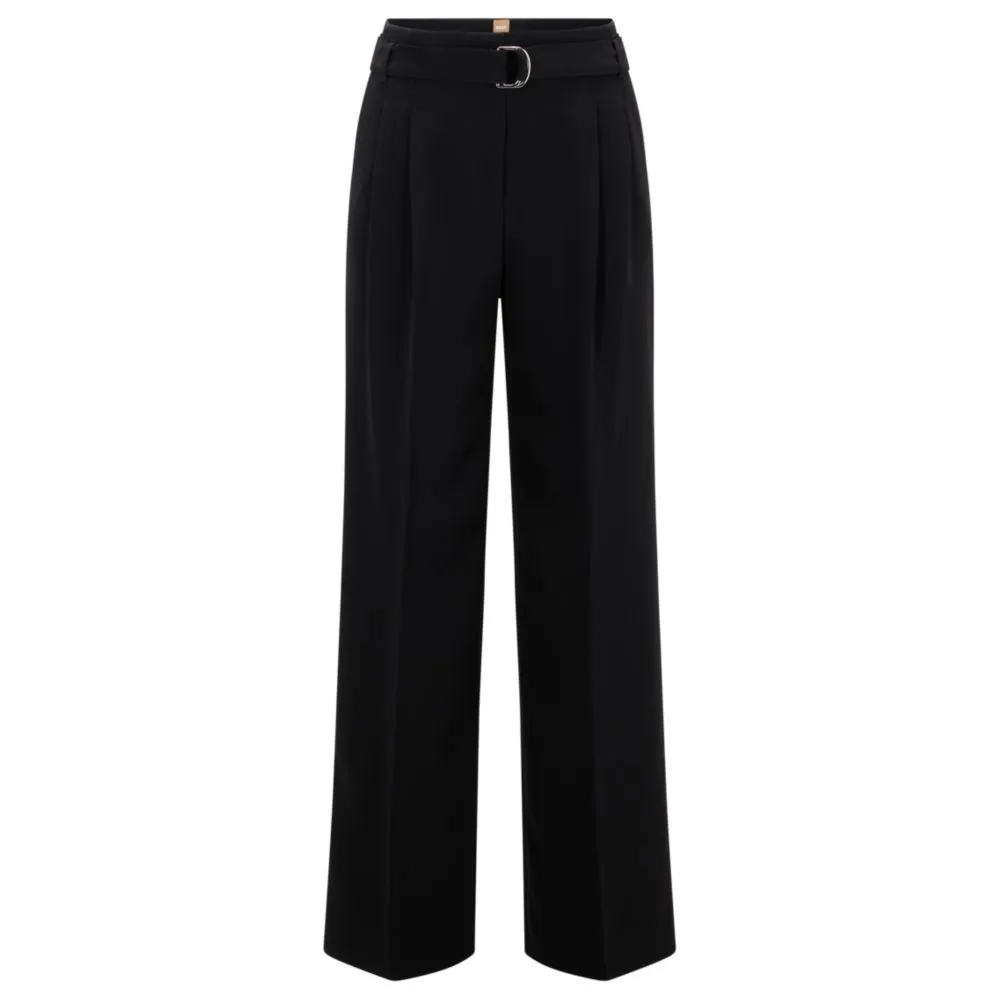 Regular-fit blazer in crease-resistant crepe