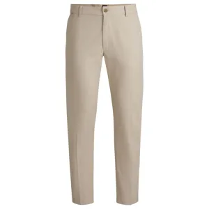 Regular-fit trousers in micro-patterned stretch cotton
