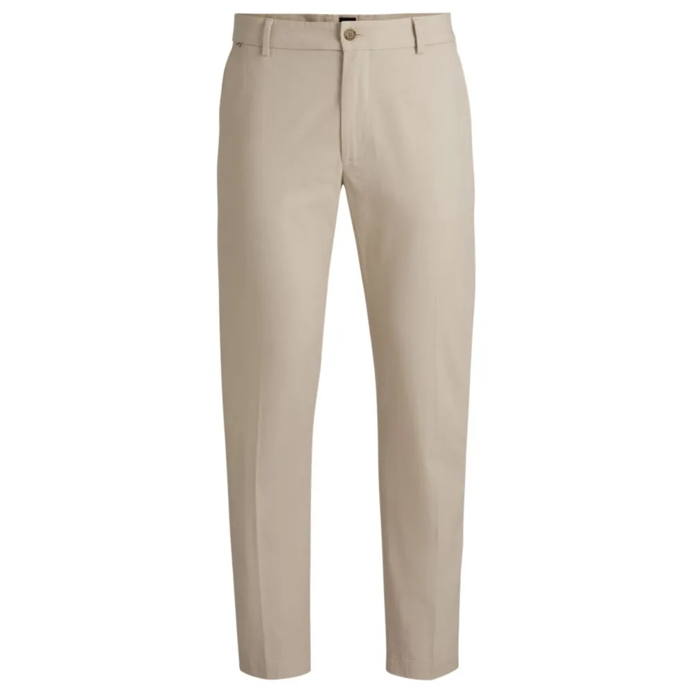 Regular-fit trousers in micro-patterned stretch cotton