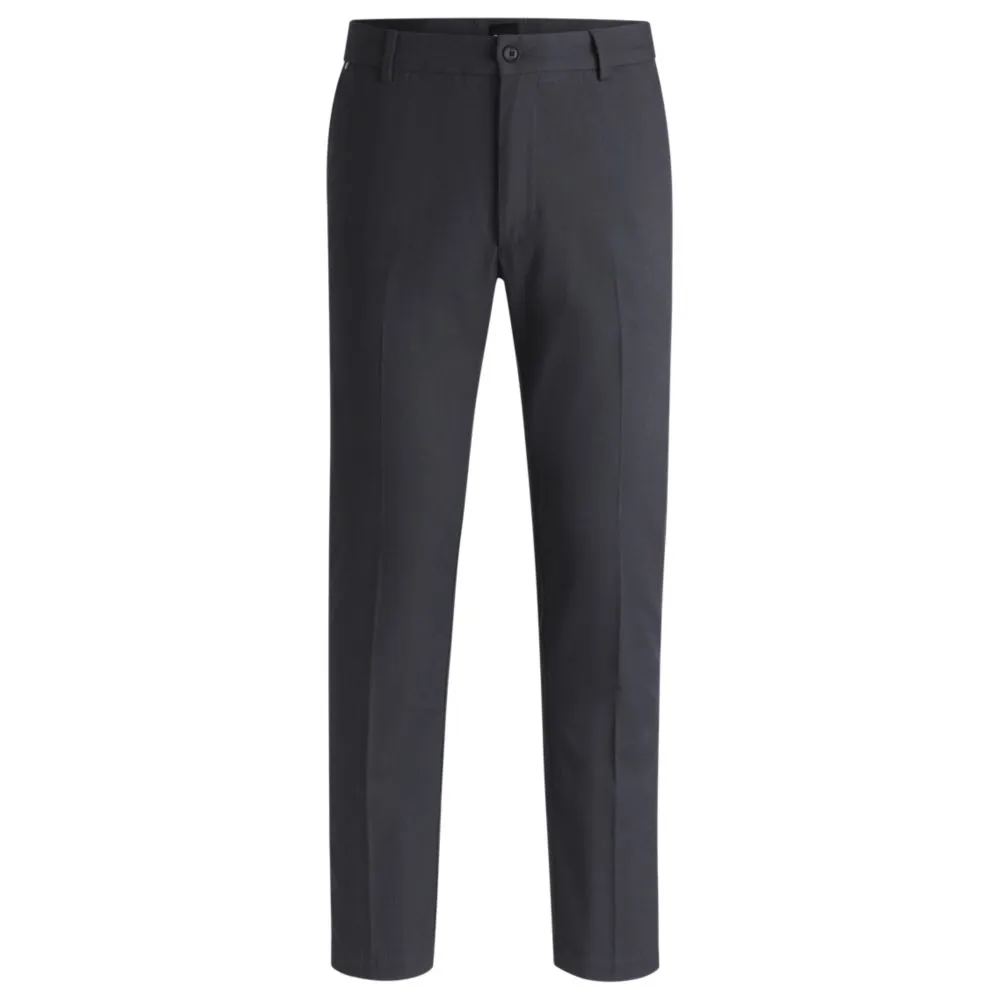 Regular-fit trousers in micro-patterned stretch cotton