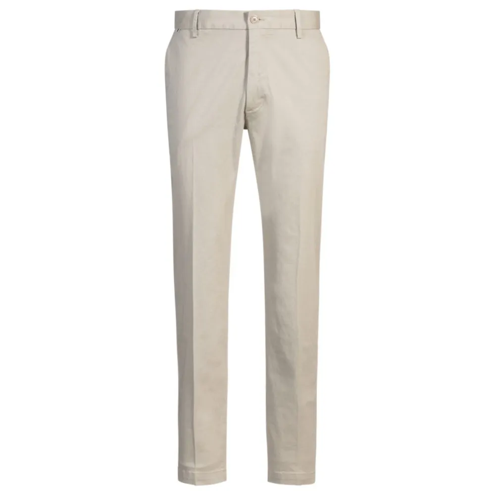 Regular-fit trousers in printed stretch cotton