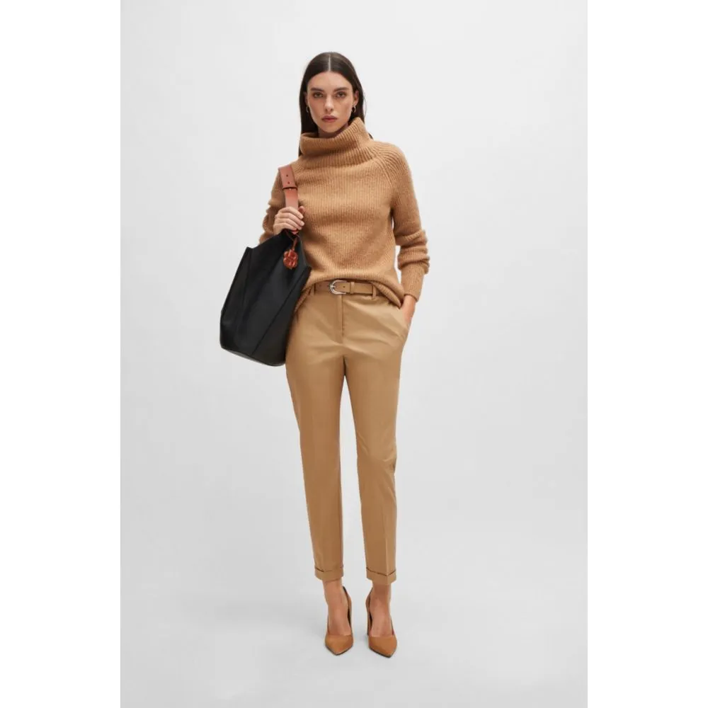 Regular-fit trousers in stretch-cotton twill