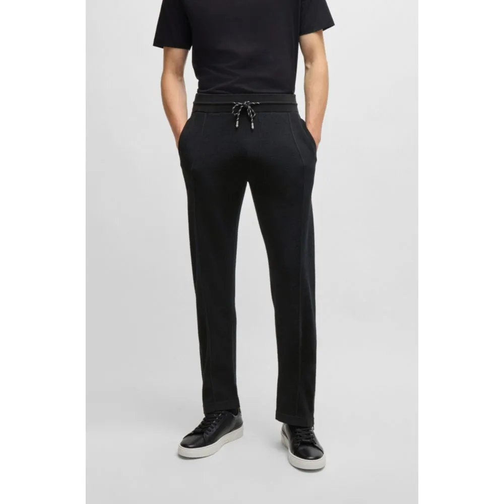 Regular-fit trousers in wool with zip hems