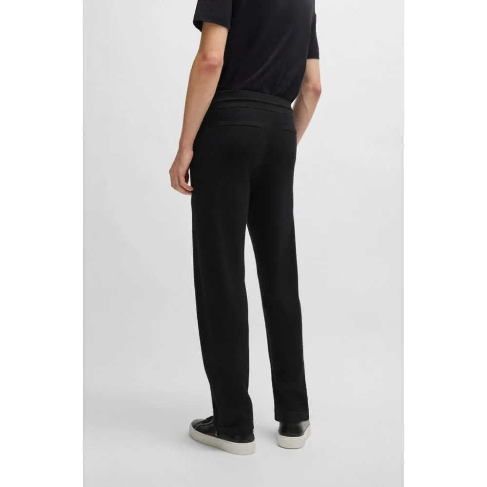 Regular-fit trousers in wool with zip hems