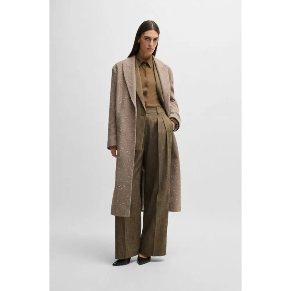 Regular-fit trousers with pleated front