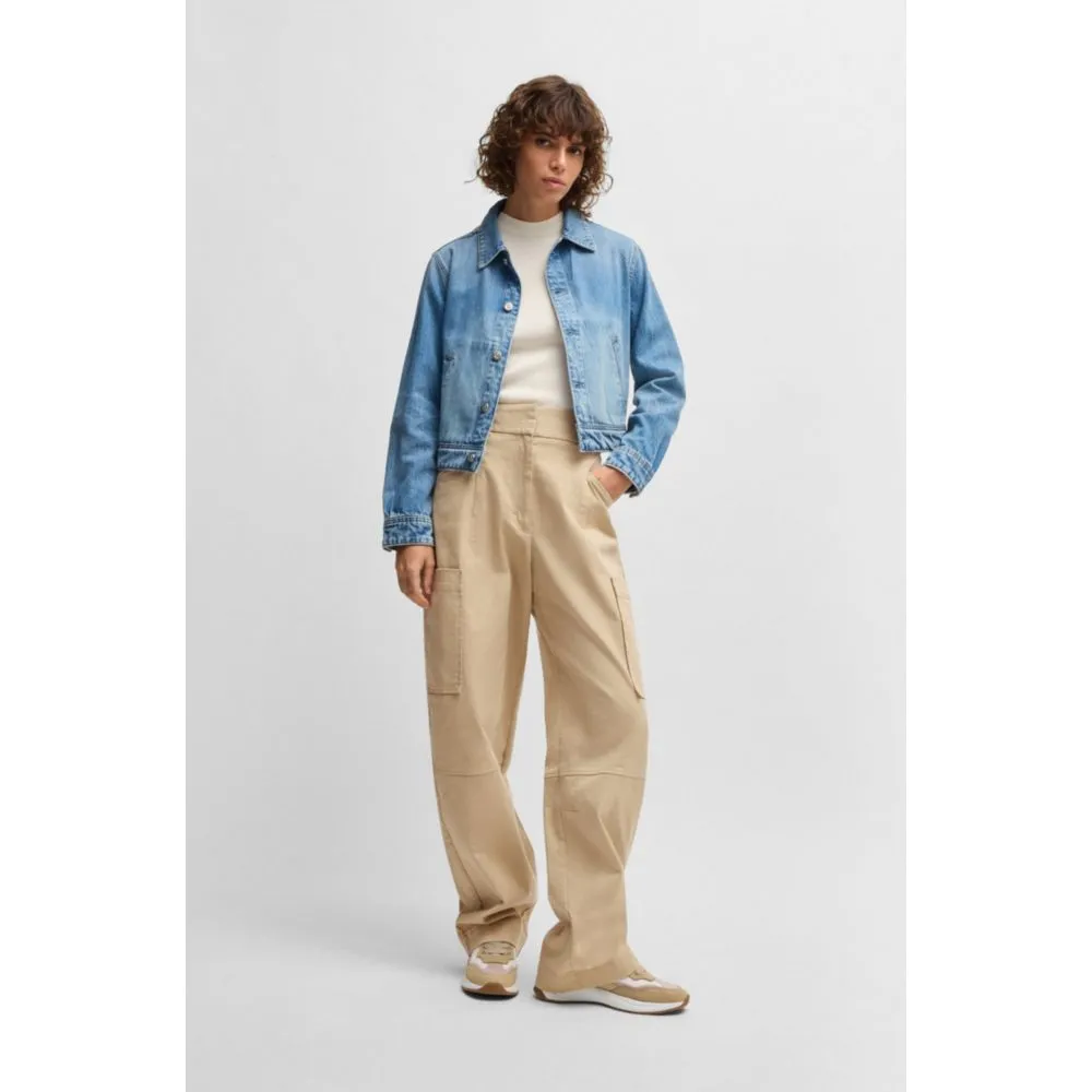 Relaxed-fit trousers in stretch-cotton twill