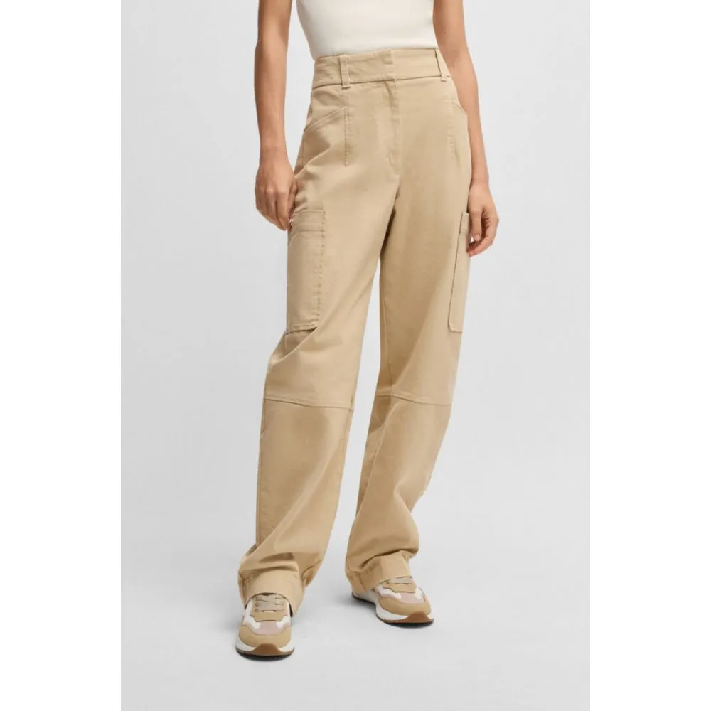 Relaxed-fit trousers in stretch-cotton twill