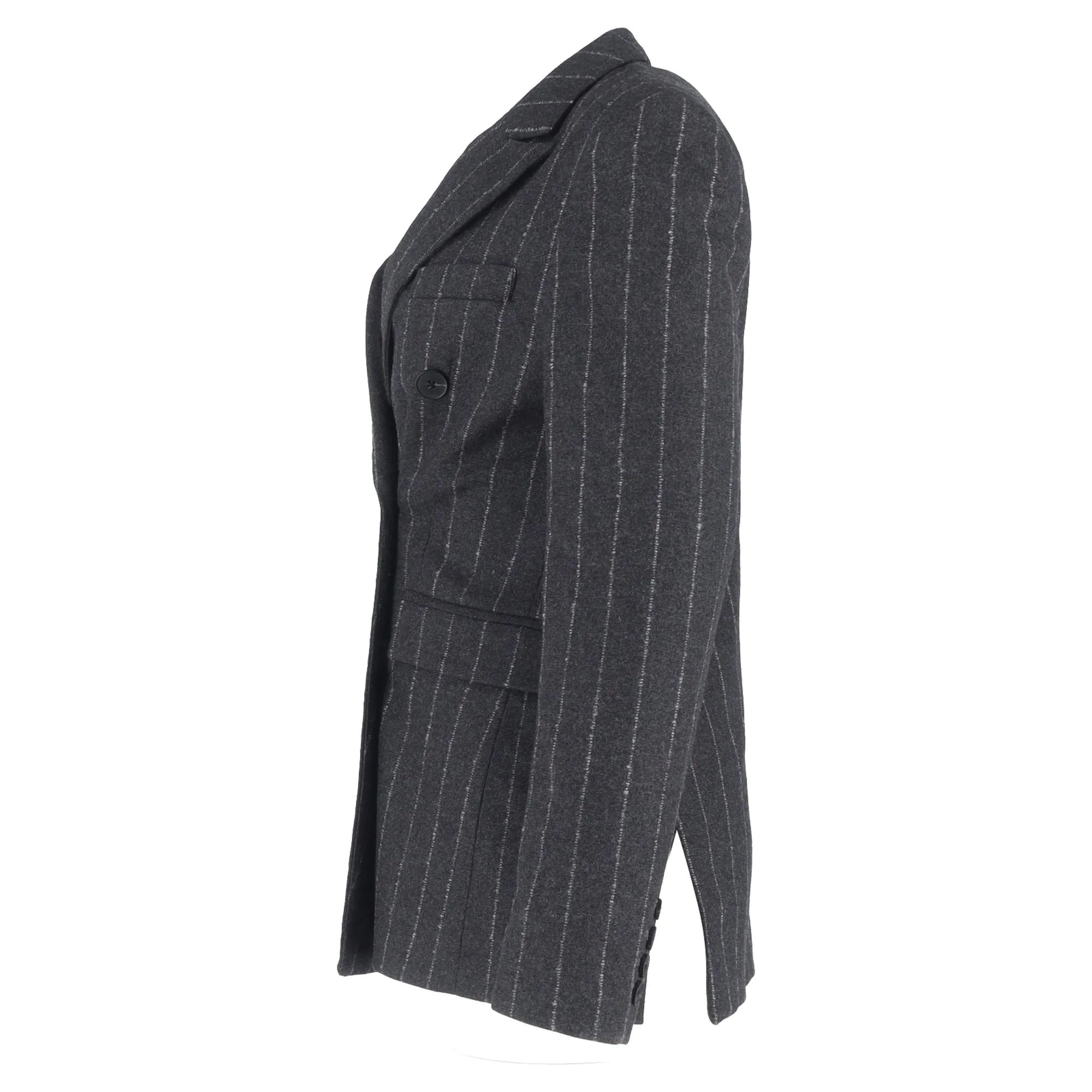 Remain by Birger Christensen Katalin Double-Breasted Blazer in Grey Wool