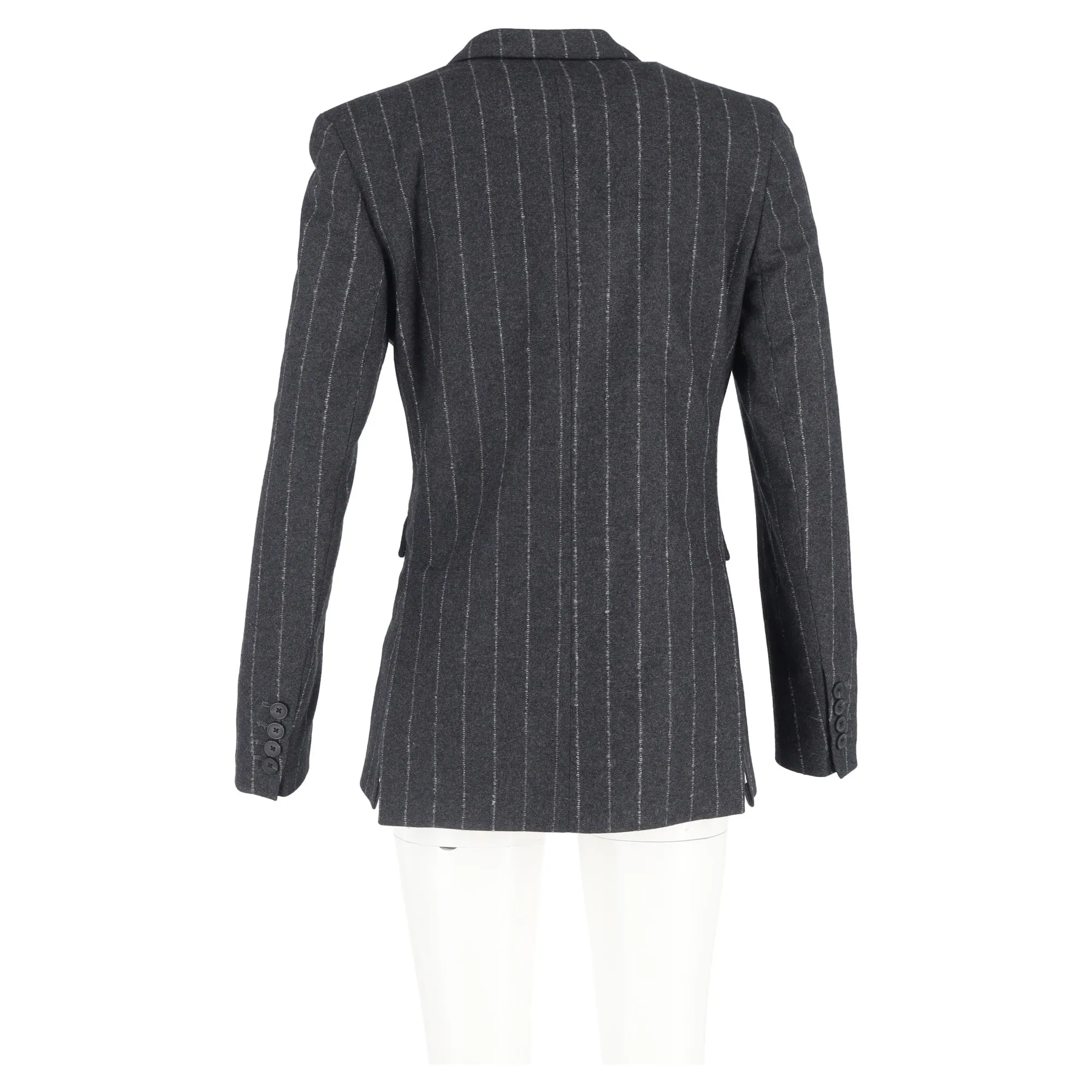 Remain by Birger Christensen Katalin Double-Breasted Blazer in Grey Wool